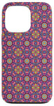 iPhone 13 Pro Purple Retro Pattern Case