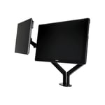 HUION ST420 Support Ecran PC 2 Ecran,Support Double Ecran PC Hauteur Ergonomique,Compatible avec Les moniteurs jusqu'à 32",Maximal de 9kg,VESA réglable 75 et 100mm,Rotation à 360°