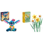 LEGO | Disney Stitch Building Toy for 9 Plus Year Old Kids, Girls & Boys & Creator Daffodils, Artificial Flowers Set for Kids, Build and Display This Bouquet at Home as Bedroom or Desk Decoration