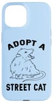 iPhone 15 Funny Adopt a Street Cat Possum Lover Case