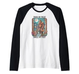 Vintage Sasquatch Halloween Bigfoot & Son Trick or Treat Raglan Baseball Tee