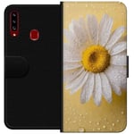 Lommeboketui til Samsung Galaxy A20s med Porselensblomst motiv