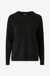 Selected FEMME - Tröja slfLulu LS Knit O-neck - Svart