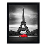 Tableau encadré | Poster | Moderne | Mural | Artistique | Motifs variés 30 x 40 cm | Tour Eiffel en noir et blanc