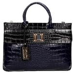 SwankySwans Arma, Sac de Travail Femme, Noir/Bleu Marine, Taille Unique