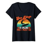 Womens California San Diego Is Calling And I Must Go V-Neck T-Shirt