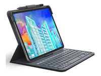 Zagg Messenger Folio 2 - Tastatur Og Folioveske (Boks) - Bærbar - Trådløs - Qwerty - Nordisk - Koksgrå - For Apple 10.9-Inch Ipad Air