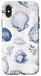 Coque pour iPhone X/XS Bleu Abstrait Art Tropical Beach Decor Coastal Vibes