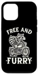 Coque pour iPhone 13 Free And Furry Moto Rider Biker Raton laveur