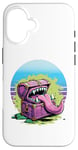 iPhone 16 Monster chest sharp teeth long tongue horror fantasy monster Case