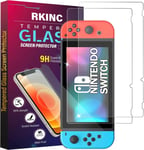 Verre Trempé [Lot De 2] Pour Nintendo Switch, Film Protection Écran, Dureté 9h 0,33 Mm Hd Glass [Garantie À Vie][Sans Bulles D'air][Résistant Aux Rayures]