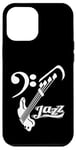 Coque pour iPhone 12 Pro Max Guitare basse Jazz Musicien