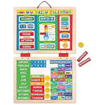 Melissa & Doug My Magnetic Daily Calendar with 82 Magnets Educational Toy- 19253