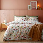 Catherine Lansfield Autumn Pumpkins Reversible Double Duvet Cover Set with Pillowcases, Orange