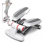 PROIRON Fitness Stepper 2 en 1 avec Cordes Élastiques, Mini Stepper d'Appartement avec écran Multifonctions, Stepper Appareil Maison, Stepper Up-Down pour l'aérobic Exercices Jambes Bras