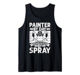 Painter by Day Superhero by Spray Painter Tank Top