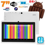 Tablette Tactile Android 4.4 Kitkat 7 Pouces Dual Core 12Go Dual Cam Flash Blanc - YONIS