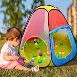 Kids Pop Up Play Tent 50 Ball Set Colorful Fun Playhouse Baby Indoor Outdoor Toy