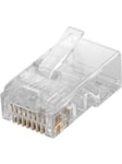 Pro RJ45-liitin CAT 5e UTP suojaamaton - pyöreälle kaapelille