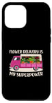 Coque pour iPhone 13 Pro Max Flower Delivery Fleuriste Camion Amoureux Rose Super Driver Maman