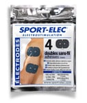 Sport-Elec Easf Lot de 4 electrode pour appareils Noir FR  Adultes Taille Fab...