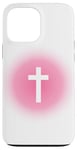 iPhone 13 Pro Max Christian Faith Cross Pink Aura Case