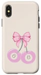 Coque pour iPhone X/XS Coquette 8 boules rose cerise