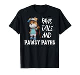 Paws Tails and Pawsy Paths Paws Dog Hiking Shirt T-Shirt