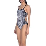 Arena w Snake Skin Challenge Back One Piece Maillot de Bain Femme, Black, FR : XS (Taille Fabricant : 36)