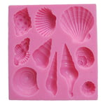 Sea Shells 10-Piece Summer Silicone Mould Beach Decoration Fondant Icing Cake