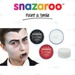 Snazaroo Face Paint & Body Paint Vampire Halloween Black White Red Paint Sponge