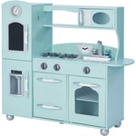 Cuisine enfant Little Chef dinette en bois verte fille garçon jeux TD-11414M