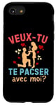 Coque pour iPhone SE (2020) / 7 / 8 Veux Tu Te Pacser Avec Moi Demande Pacs Originale Pacsé Evjf