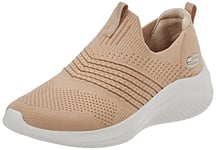 Skechers Femme Basket, Caoutchouc, Taupe, 42 EU