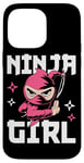 Coque pour iPhone 14 Pro Max Ninja Girl Fierce Warrior Design