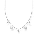 Thomas Sabo, Collier à chaîne argent sterling Oxyde de Zirconium femme, Argenté, 38cm-42cm - KE2123-051-14-L42V