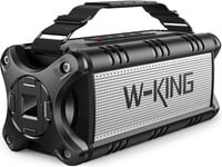 W-KING Bluetooth Speakers, 90W Peak 50W RMS Portable Speaker Black