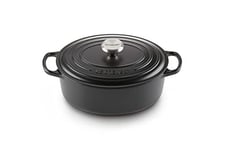 Le Creuset Cocotte en Fonte Émaillée Signature avec Couvercle, 31cm, Ovale, 6,3 L, 5,705 kg, Noir Mat, 21178310000430