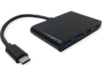 Värde Värde Usb-Hubb Usb 3.2 Gen 2, 4X (2X A+ 2X C), Anslutningskabel Typ C