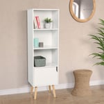 Bibliothèque étagère EMMIE scandinave blanc