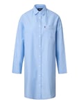 Icons Luna Organic Cotton Light Oxford Nightshirt Nattlinne Blue Lexington Home