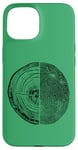 Coque pour iPhone 15 Anneaux d'arbre et empreintes de doigts