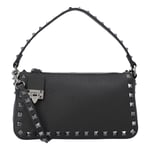 Valentino Garavani Womens Rockstud Small Crossbody Bag - Black Calfskin - One Size