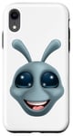 Coque pour iPhone XR Alien Gris Gris Fun Personnage de dessin animé drôle