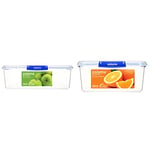 Sistema KLIP IT PLUS Food Storage Containers | 7.5 L Rectangle | 5.5 L Square & Airtight Fridge/Freezer Food Boxes with Lids | Recyclable with TerraCycle® Plastic