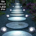 10er Set LED Lampe Solaire Pierre Design Jardin Éclairage Extérieur Terrasse