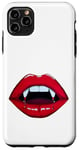 Coque pour iPhone 11 Pro Max Sexy Red Lips Pink Tongue Lick Kiss Me Rouge à lèvres brillant