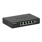 NETGEAR 5 Port 2.5GB Switch MS305E, Multi-Gigabit Managed Ethernet Switch, 5 x 1G and 2.5G Ports, Desktop or Wall Mount