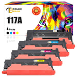 4x Toner Fits For HP 117A Color Laser 150a 150nw 178nw 179fnw W2070A latest chip