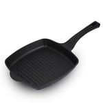 Innovacook Griddle Pan 28cm, Long Lasting Pan, Innovative Cookware, Double Layer Coating Pan, Suitable for All Cooking hobs, Black